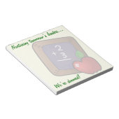 Lehrer kennen die Wahrheit über die Zukunft Ihres Notizblock (angewinkelt)