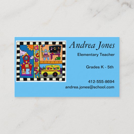 Lehrer kennt Bestes Visitenkarte (Rückseite)