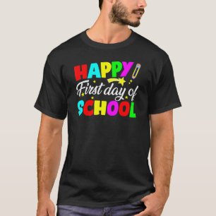 Lehrer Kinder Niedliche Schule glücklich ersten Sc T-Shirt
