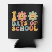 Lehrer Kinder Retro Groovy 100 Tage 0f Schule Dosenkühler (Vorderseite)