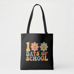 Lehrer Kinder Retro Groovy 100 Tage 0f Schule Tasche