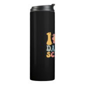 Lehrer Kinder Retro Groovy 100 Tage 0f Schule Thermosbecher (Nach links gedreht)