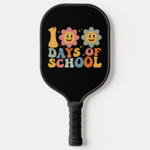 Lehrer Kinder Retro Groovy 100 Tage Schule Pickleball Schläger