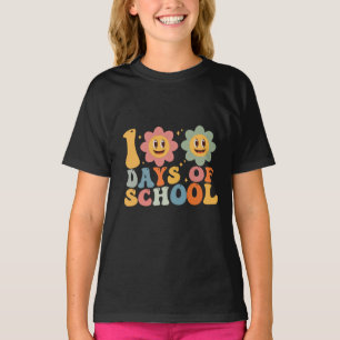 Lehrer Kinder Retro Groovy 100 Tage Schule T-Shirt