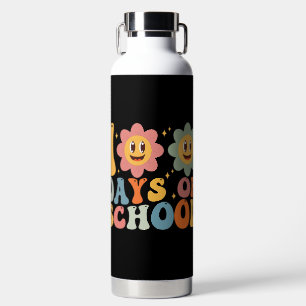 Lehrer Kinder Retro Groovy 100 Tage Schule  Trinkflasche