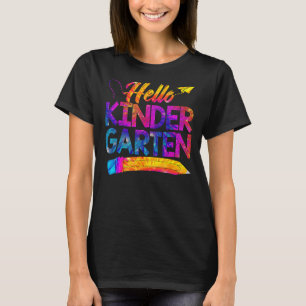 Lehrer Kinder Zurück Zur Schule Tie Dye Hallo Kind T-Shirt