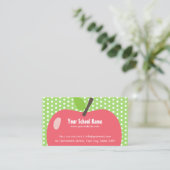 Lehrer Kinderbetreuung Niedlich Apple Visitenkarte (Stehend Vorderseite)