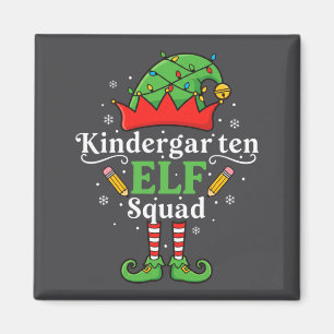 Lehrer Kindergarten Elf Squad Weihnachten Klassenz Magnet