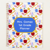 Lehrer Klassenzimmer Apfel Stift Kleber ABC Radier Planer (Vorderseite)