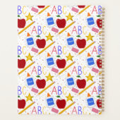 Lehrer Klassenzimmer Apfel Stift Kleber ABC Radier Planer (Rückseite)