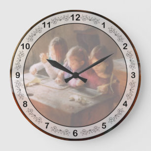 Lehrer - Klassenzimmer - Bildung kann Spaß machen Große Wanduhr