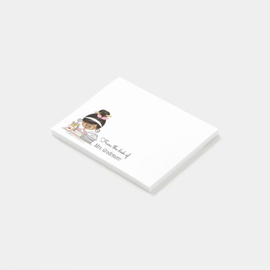 Lehrer-klebrige Anmerkungs-schwarzes Post-it Klebezettel (angewinkelt)