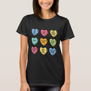 Lehrer Konversationsherzen Lustige Valentinstag W T-Shirt