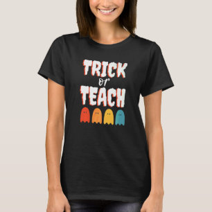 Lehrer Kostüm Streich oder Lehre Retro Geister Hal T-Shirt