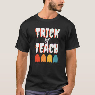 Lehrer Kostüm Streich Oder Lehre Retro Geister Hal T-Shirt