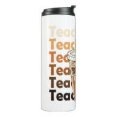 Lehrer-Kraft-Eiskaffee Lehrer-Leben Thermosbecher (Nach links gedreht)