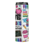 Lehrer: Kraftstoff, Liebe, Inspirier, Wiederholung Thermosbecher (Rückseite)