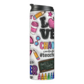 Lehrer: Kraftstoff, Liebe, Inspirier, Wiederholung Thermosbecher (Nach rechts gedreht)