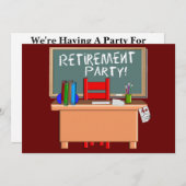 Lehrer-kundengerechte Ruhestands-Party Einladungen (Vorne/Hinten)