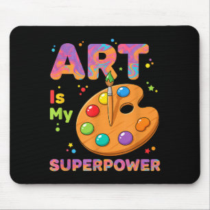 Lehrer - Kunst ist meine Superkraft Kunstlehrer Ze Mousepad