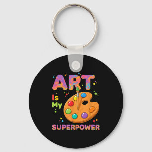 Lehrer - Kunst ist meine Superkraft Kunstlehrer Ze Schlüsselanhänger