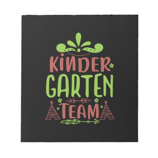 Lehrer Kunst Kindergarten Team Notizblock (Vorderseite)
