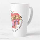 Lehrer Leben - Geweckt, unterrichten, Inspiriert Milchtasse (Rechte Ecke)