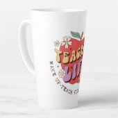 Lehrer Leben - Geweckt, unterrichten, Inspiriert Milchtasse (Linke Ecke)