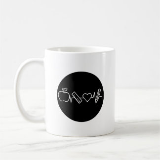 Lehrer-Leben Herzschlag-Tasse | Minimalistischer S Kaffeetasse