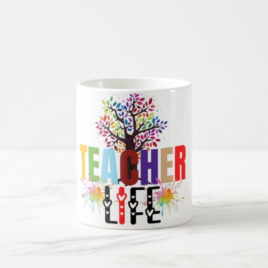 Lehrer Leben Regenbogenapfel Tasse (Mittel)