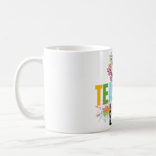 Lehrer Leben Regenbogenapfel Tasse (Links)