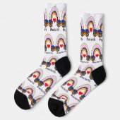 Lehrer Lebensbuch, Herz und Regenbogen Socken (Linkes Detail)