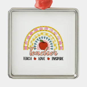 Lehrer Lehre Liebe Inspiriert Ornament Aus Metall