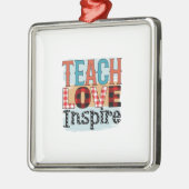 Lehrer Lehre Liebe Inspiriert Ornament Aus Metall (Links)