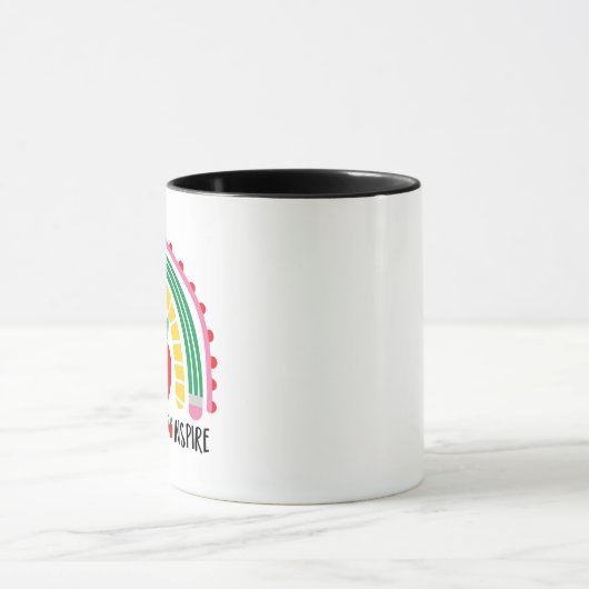 Lehrer Lehre Liebe Inspiriert Tasse (Zentrum)