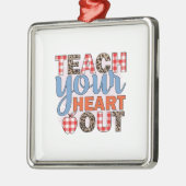 Lehrer lehren Ihr Herz aus Ornament Aus Metall (Links)