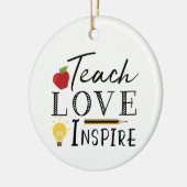 Lehrer lehren Liebe inspiriert Keramik Ornament (Links)