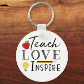 Lehrer lehren Liebe inspiriert Schlüsselanhänger (Vorderseite)