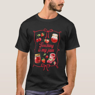 Lehrer Lehren Liebt Inspiriert Erdbeere Unterricht T-Shirt
