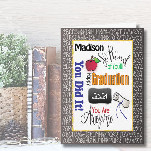 Lehrer Lehrer Abschluss Moderne Glückwünsche Karte