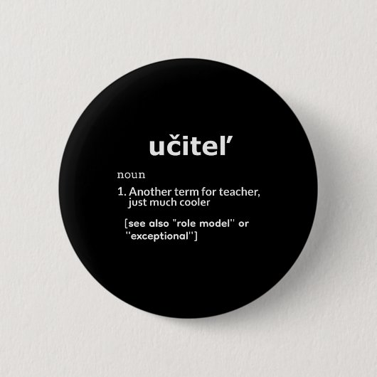 Lehrer Lehrer in slowakischen Lehrer Tag Wertschät Button (Vorderseite)