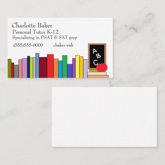 Lehrer/Lehrer Visitenkarte (Vorne/Hinten)