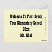 Lehrer lernen Erziehung Postkarte (Rückseite)