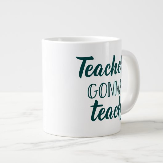 Lehrer lernen Jumbo-Tasse (Vorderseite Rechts)