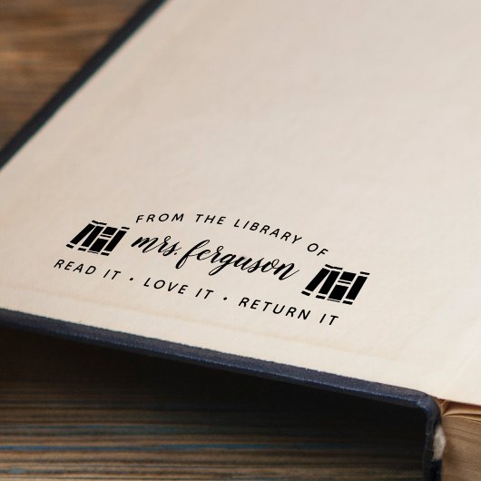 Lehrer lesen es Liebe es gibt es Personalisiert Permastempel