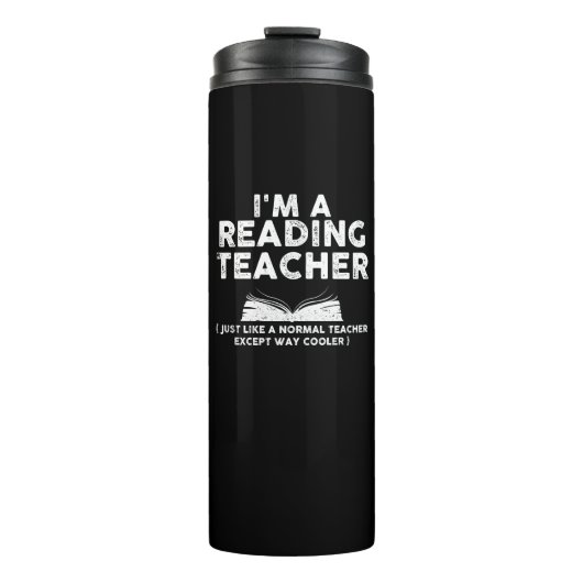 Lehrer lesen - Ich bin Leselehrer Thermosbecher (Vorderseite)