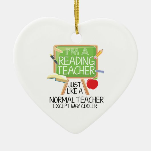 Lehrer lesen keramik ornament (Vorne)