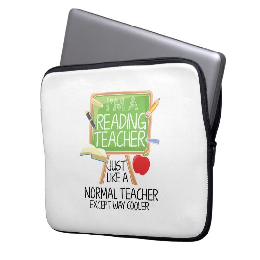 Lehrer lesen laptopschutzhülle (Vorderseite Links)