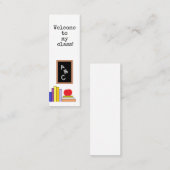 Lehrer-Lesezeichen Mini Visitenkarte (Vorne/Hinten)