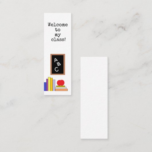 Lehrer-Lesezeichen Mini Visitenkarte (Vorne/Hinten)